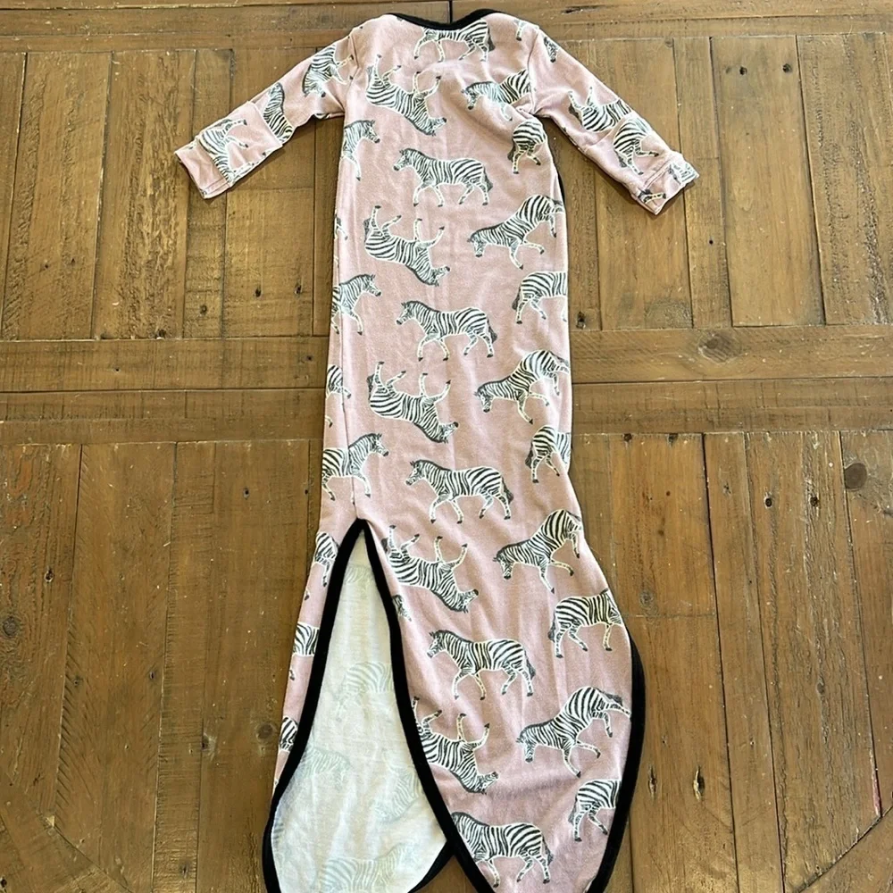 Copper pearl pink zebra knotted gown